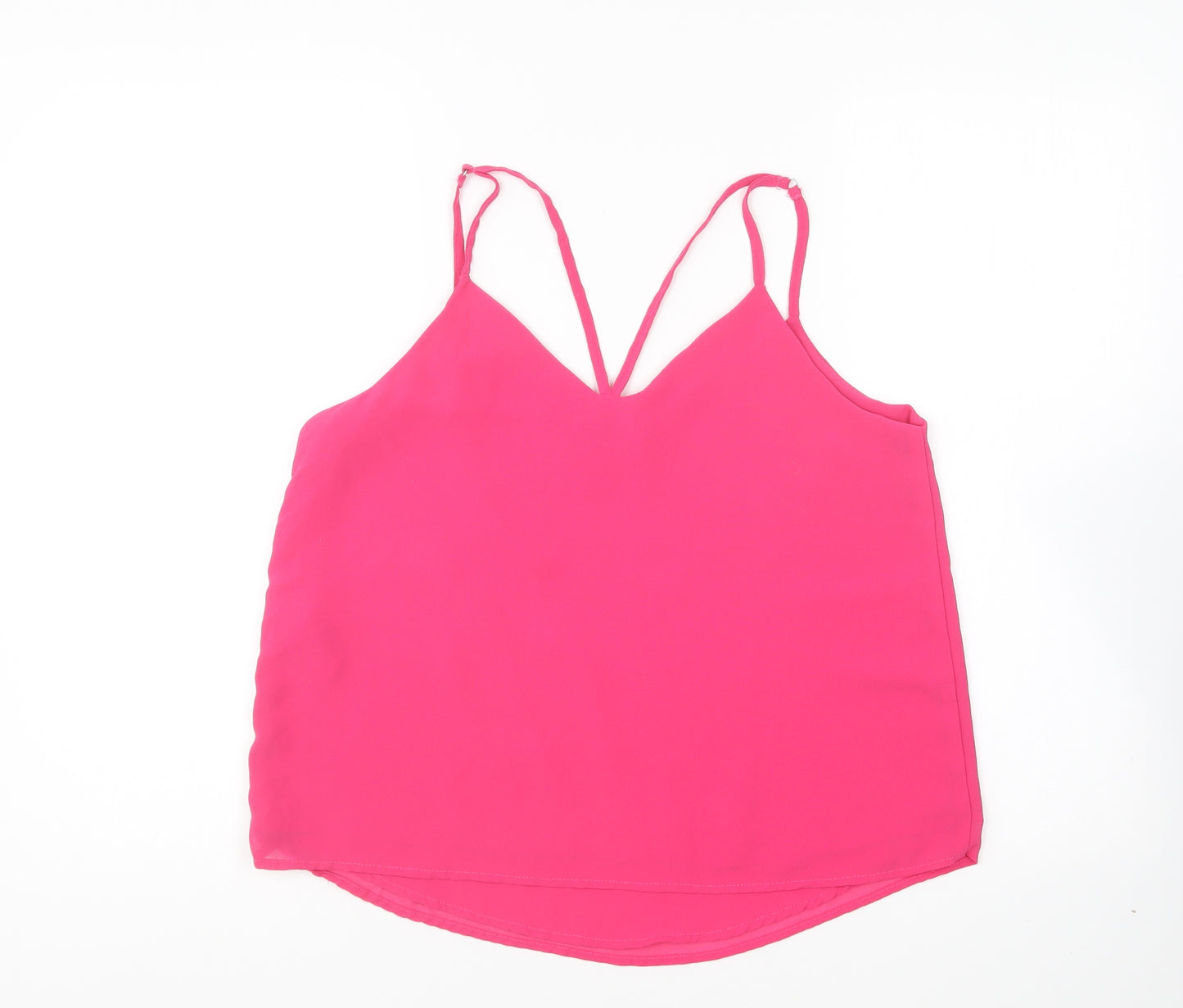 Only Womens Pink Polyester Camisole Blouse Size 10 V-Neck