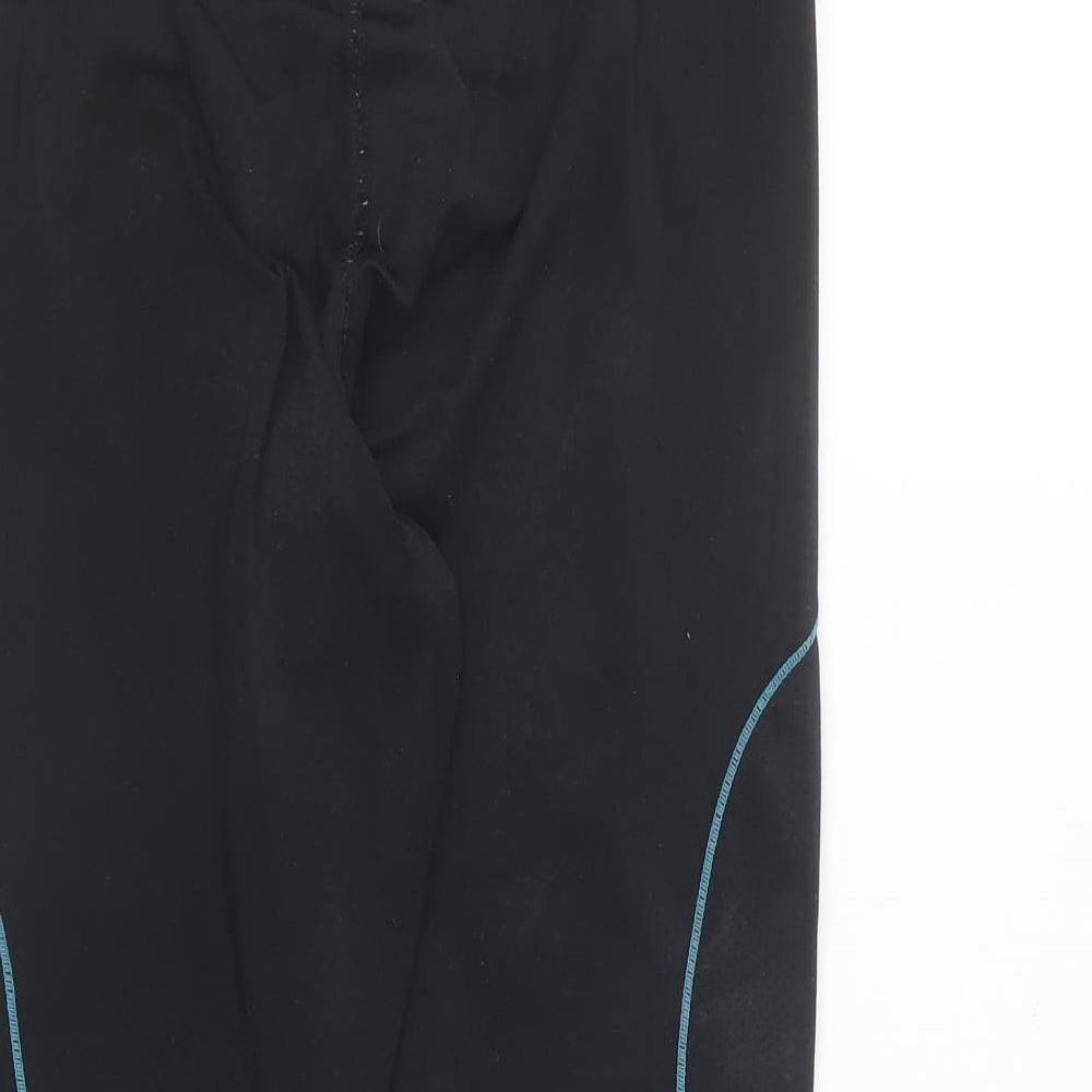 Elle Sport Womens Black Polyester Compression Leggings Size 10 L16 in Regular Pullover