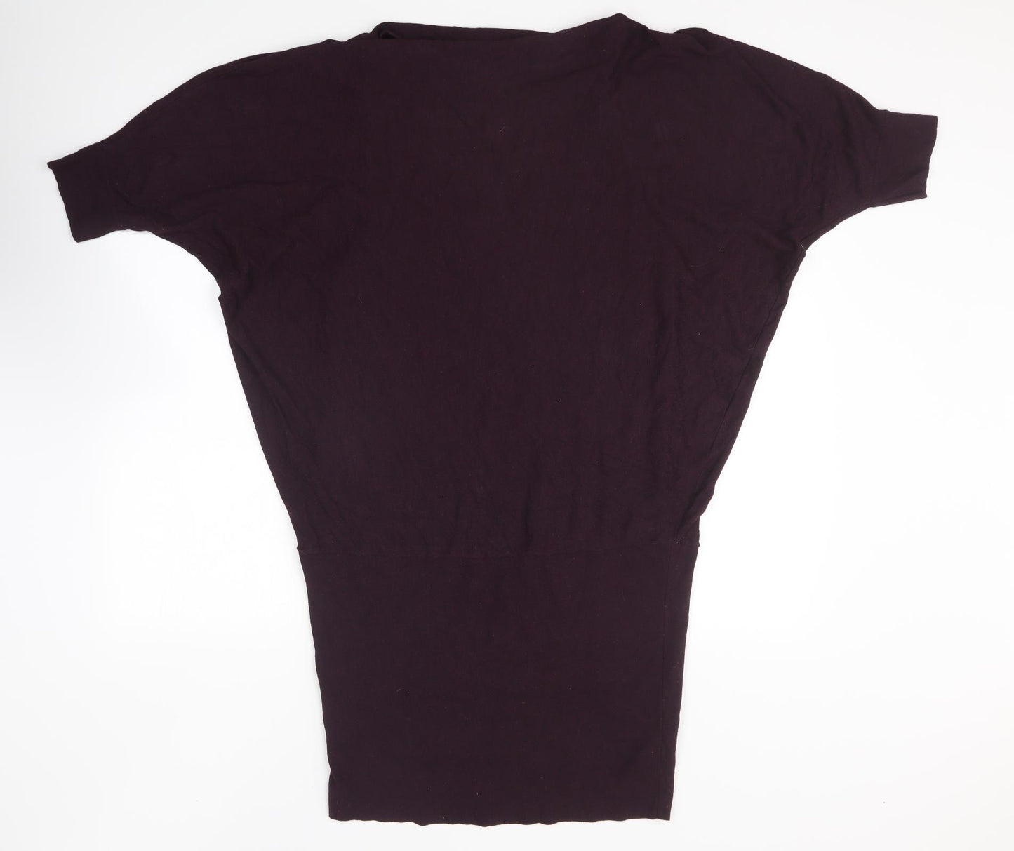 Phase Eight Womens Purple Viscose Jumper Dress Size M Round Neck Pullover - Batwing sleeve