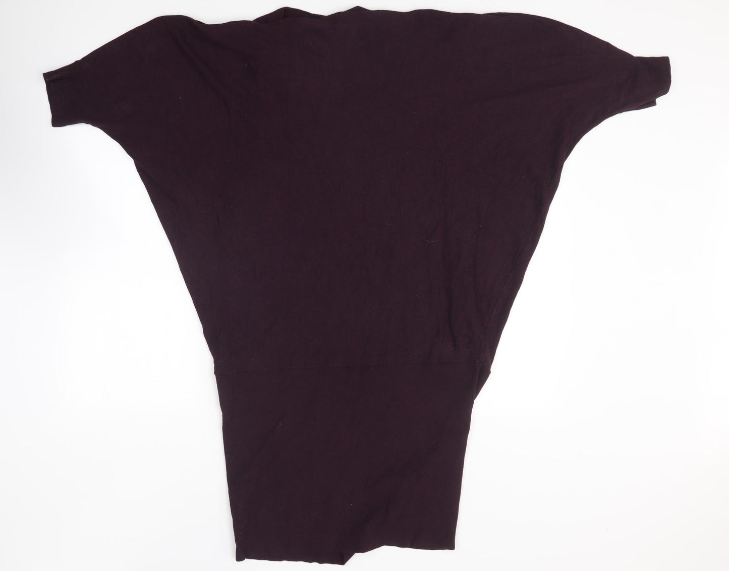 Phase Eight Womens Purple Viscose Jumper Dress Size M Round Neck Pullover - Batwing sleeve