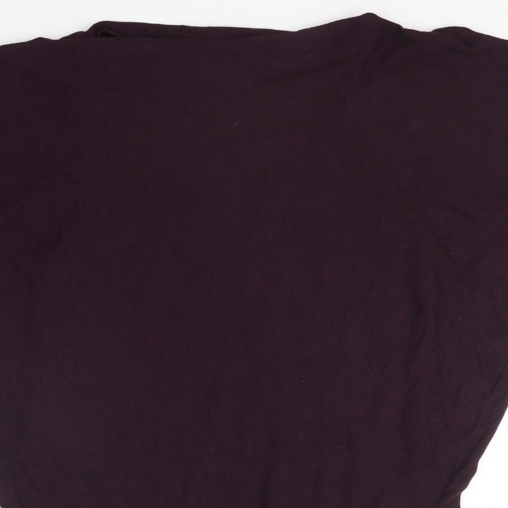 Phase Eight Womens Purple Viscose Jumper Dress Size M Round Neck Pullover - Batwing sleeve