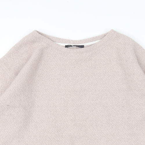 Marks and Spencer Womens Pink Round Neck Polyester Pullover Jumper Size 14