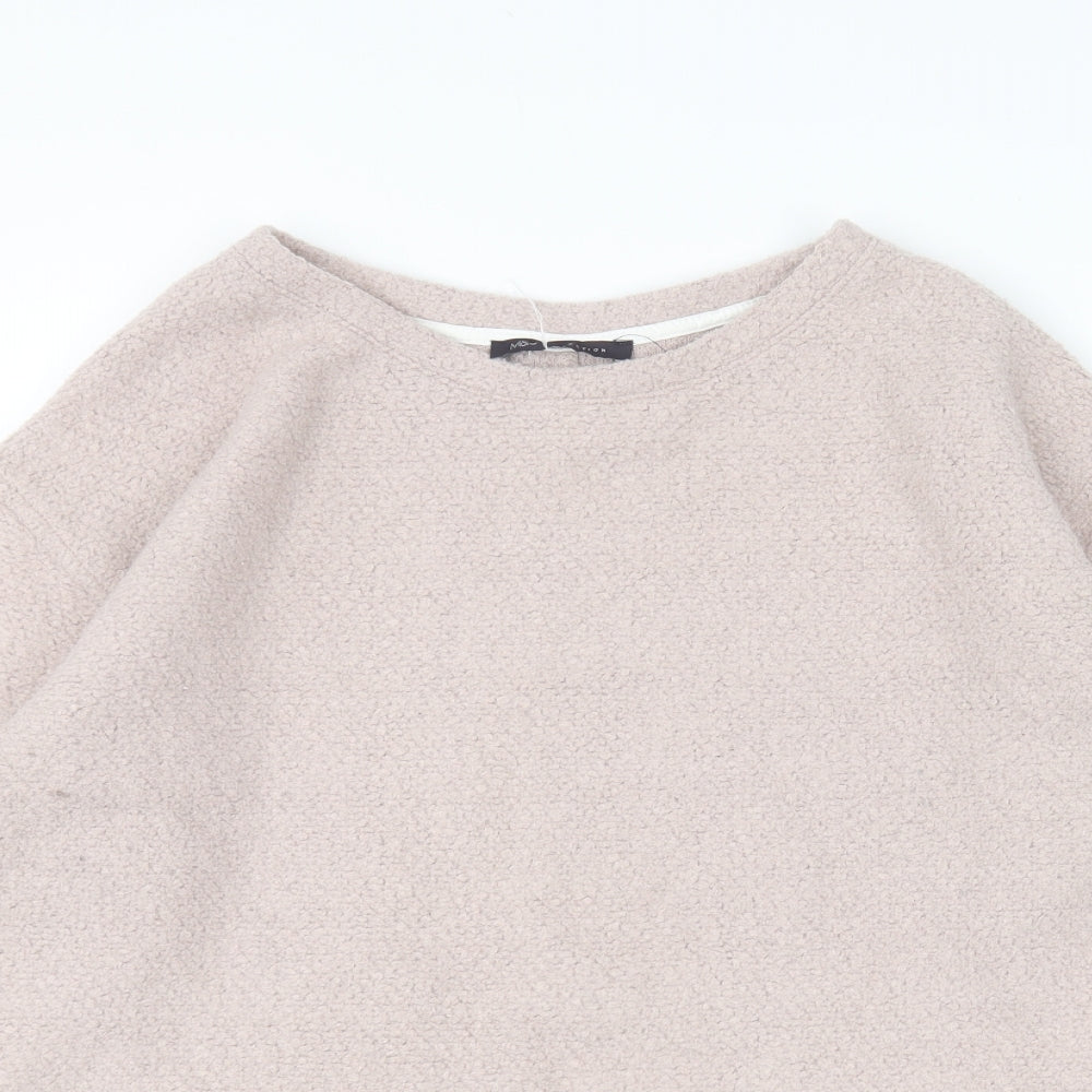 Marks and Spencer Womens Pink Round Neck Polyester Pullover Jumper Size 14