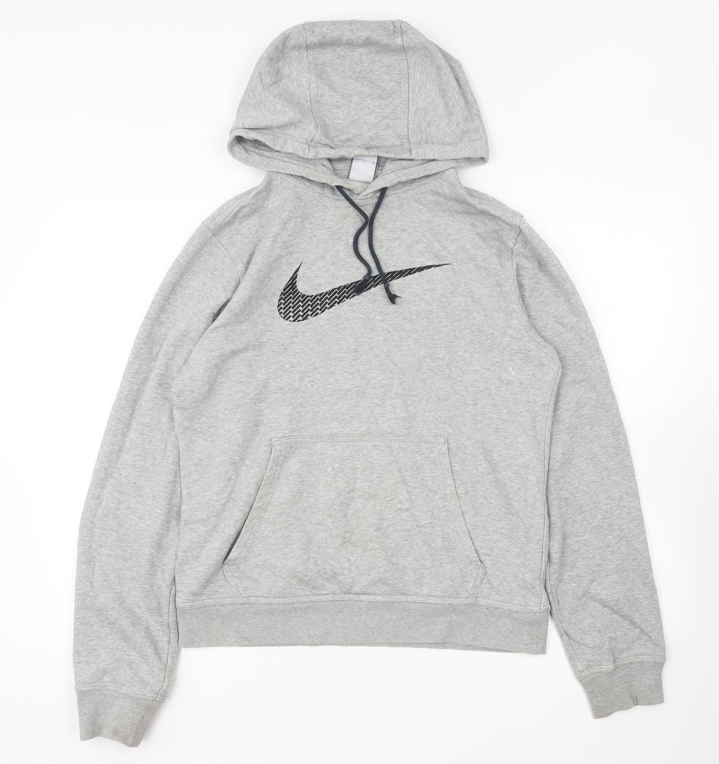 Nike Mens Grey Cotton Pullover Hoodie Size S