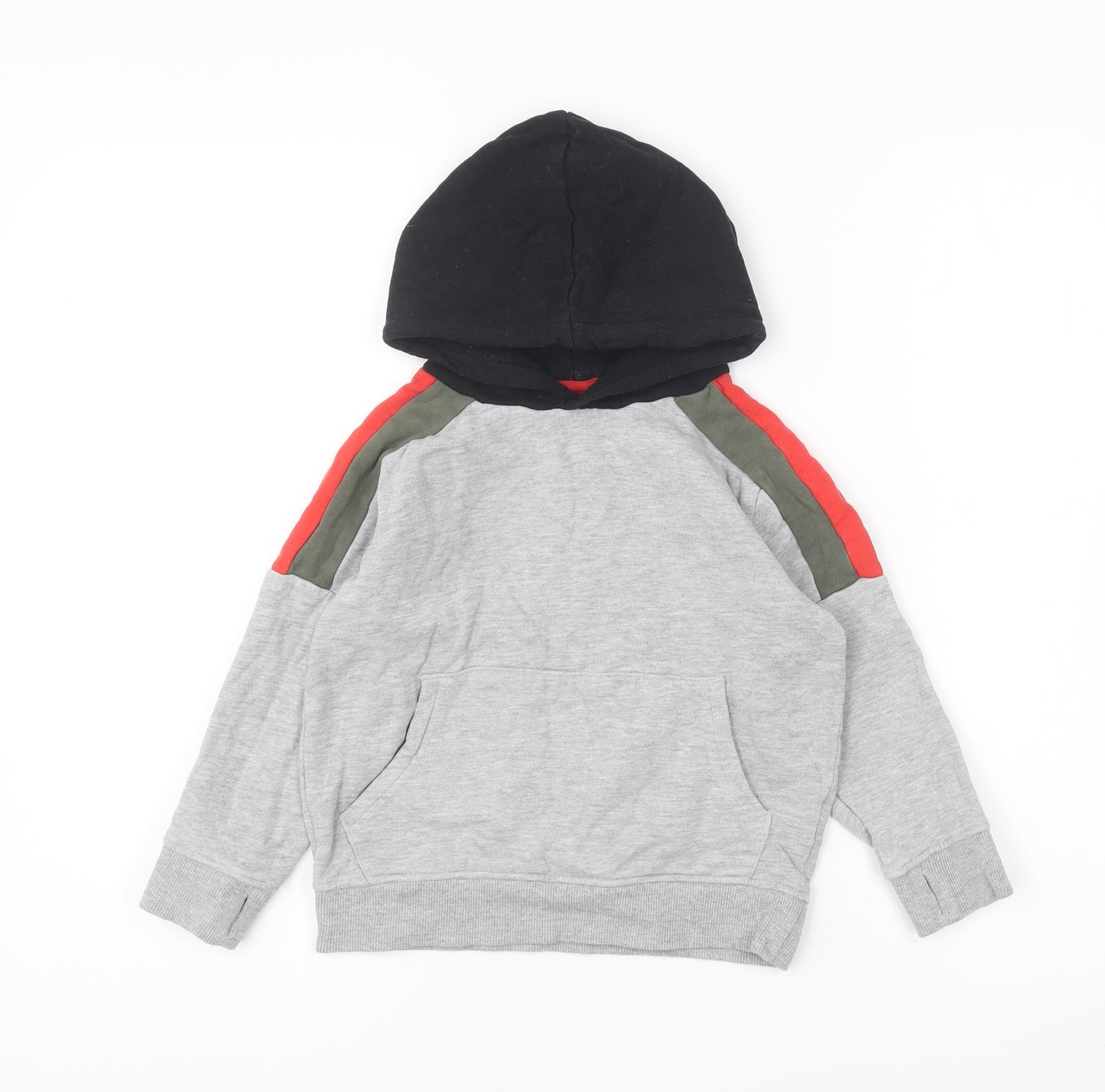 NEXT Boys Grey Cotton Pullover Hoodie Size 6 Years Pullover