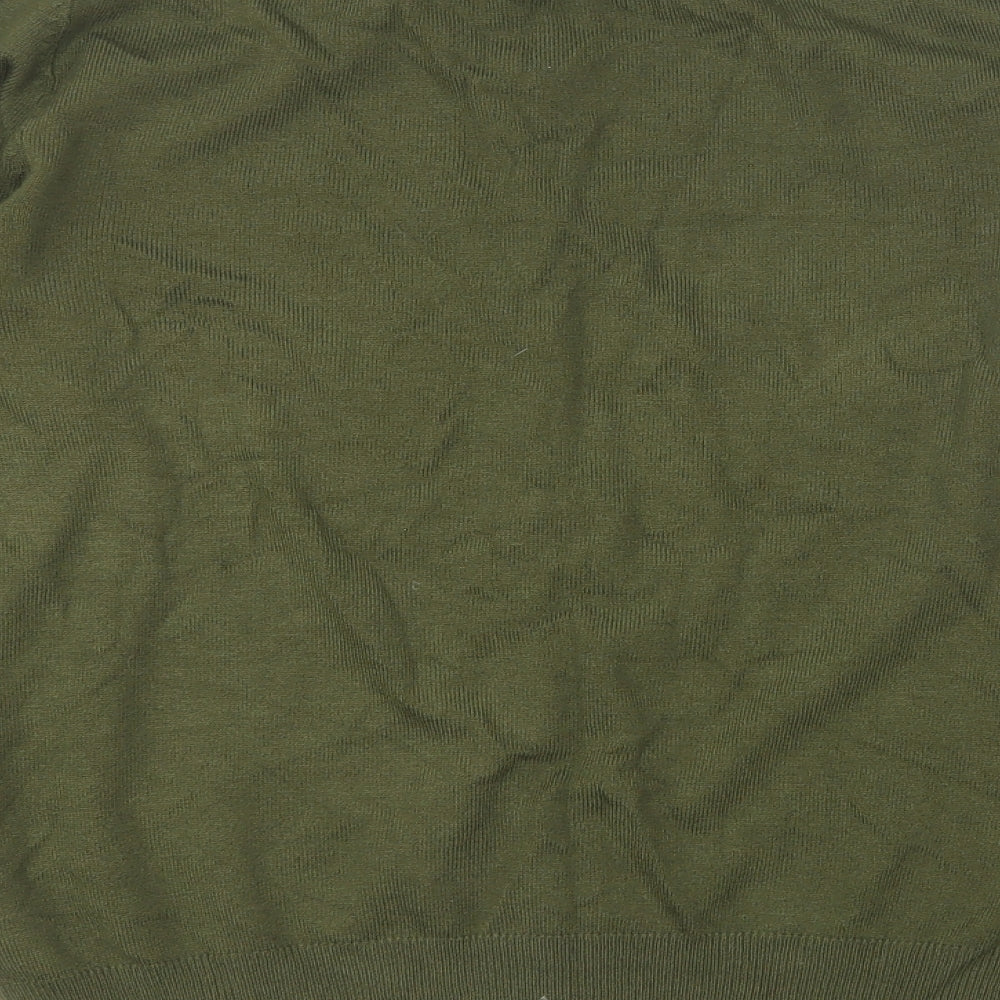Marks and Spencer Womens Green Round Neck Viscose Cardigan Jumper Size 8