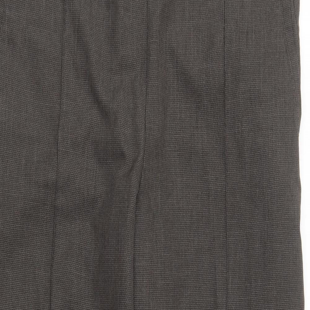 Marks and Spencer Womens Brown Polyester Trousers Size 18 L25 in Regular