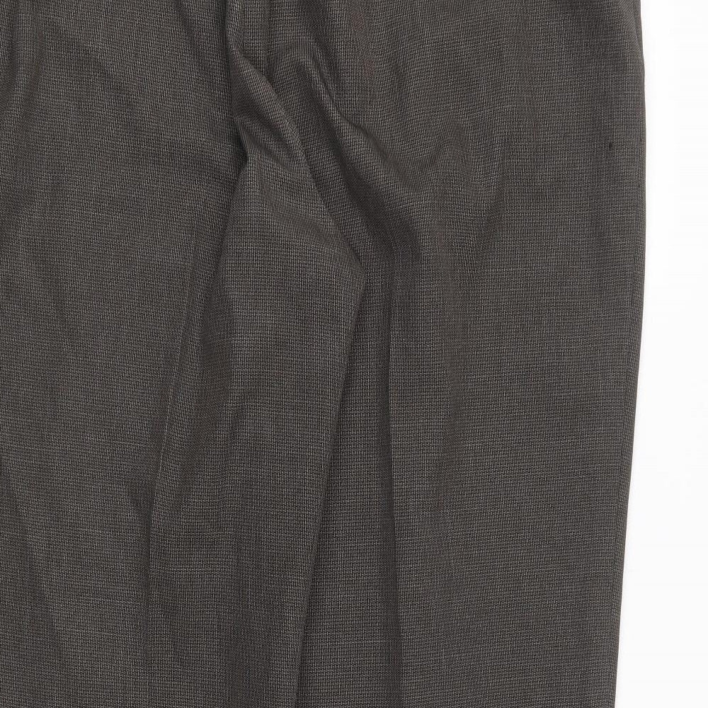 Marks and Spencer Womens Brown Polyester Trousers Size 18 L25 in Regular