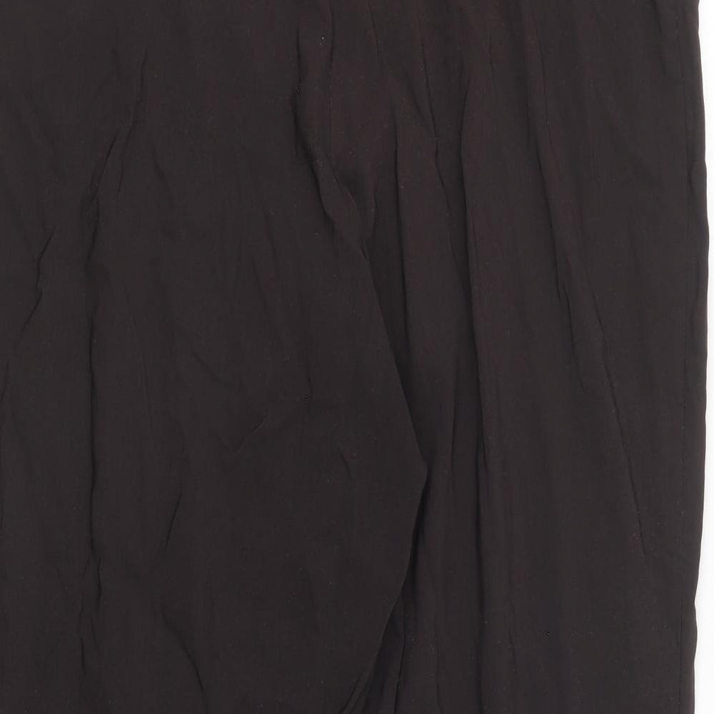 Dorothy Perkins Womens Brown Viscose Cropped Trousers Size 16 L21 in Regular Button