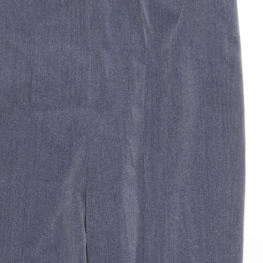 Bonmarché Womens Blue Polyester Trousers Size 12 L27 in Regular