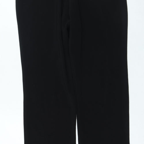 Preworn Womens Black Polyester Trousers Size 32 in L27 in Regular