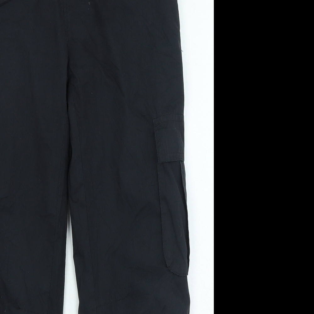 Mountain Warehouse Boys Black Polyester Cargo Trousers Size 11-12 Years Regular Zip