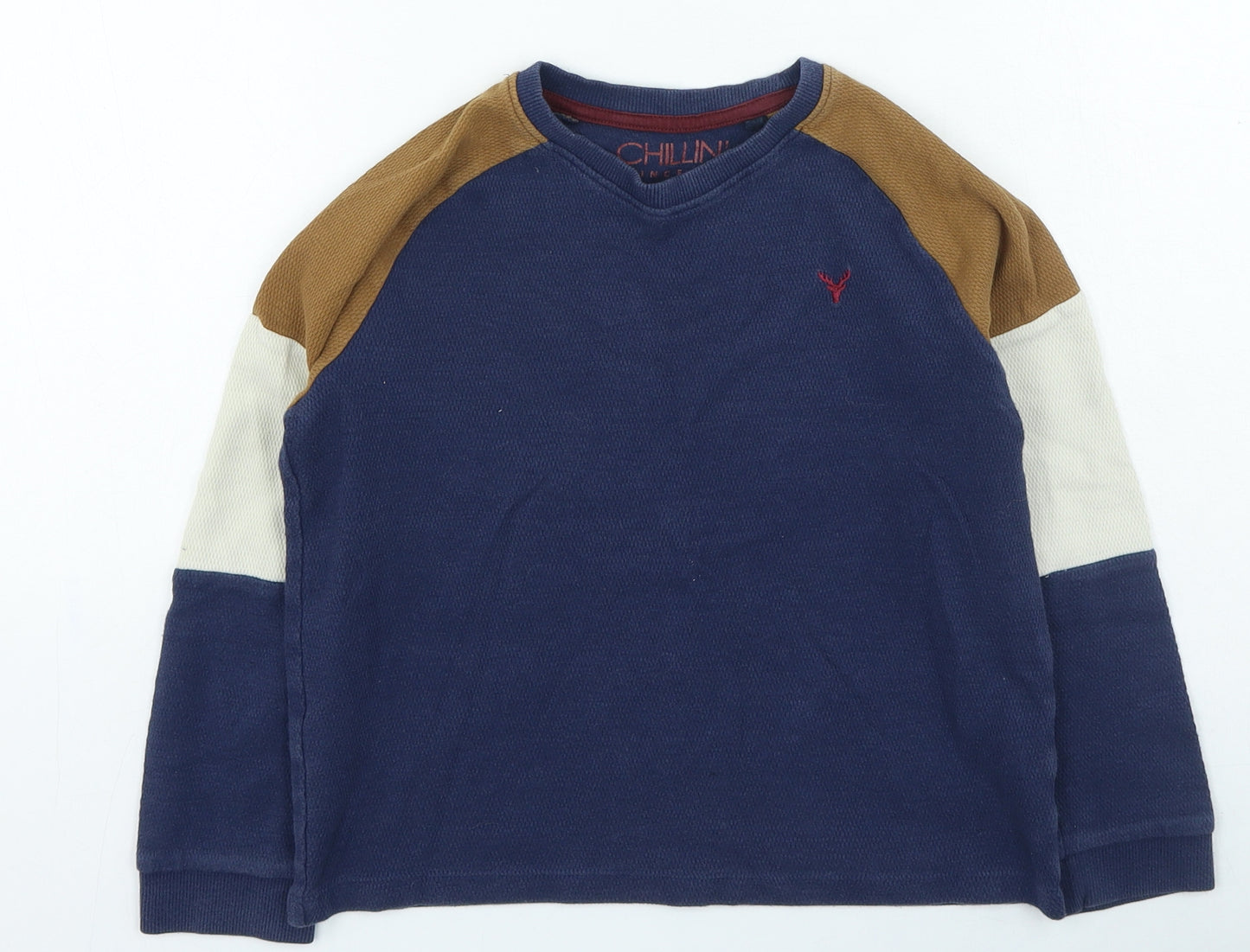 NEXT Boys Multicoloured Cotton Basic Casual Size 10 Years Round Neck Pullover