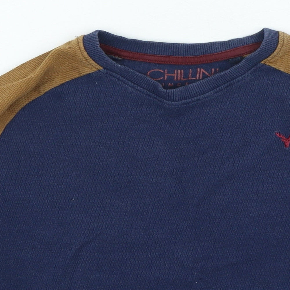 NEXT Boys Multicoloured Cotton Basic Casual Size 10 Years Round Neck Pullover