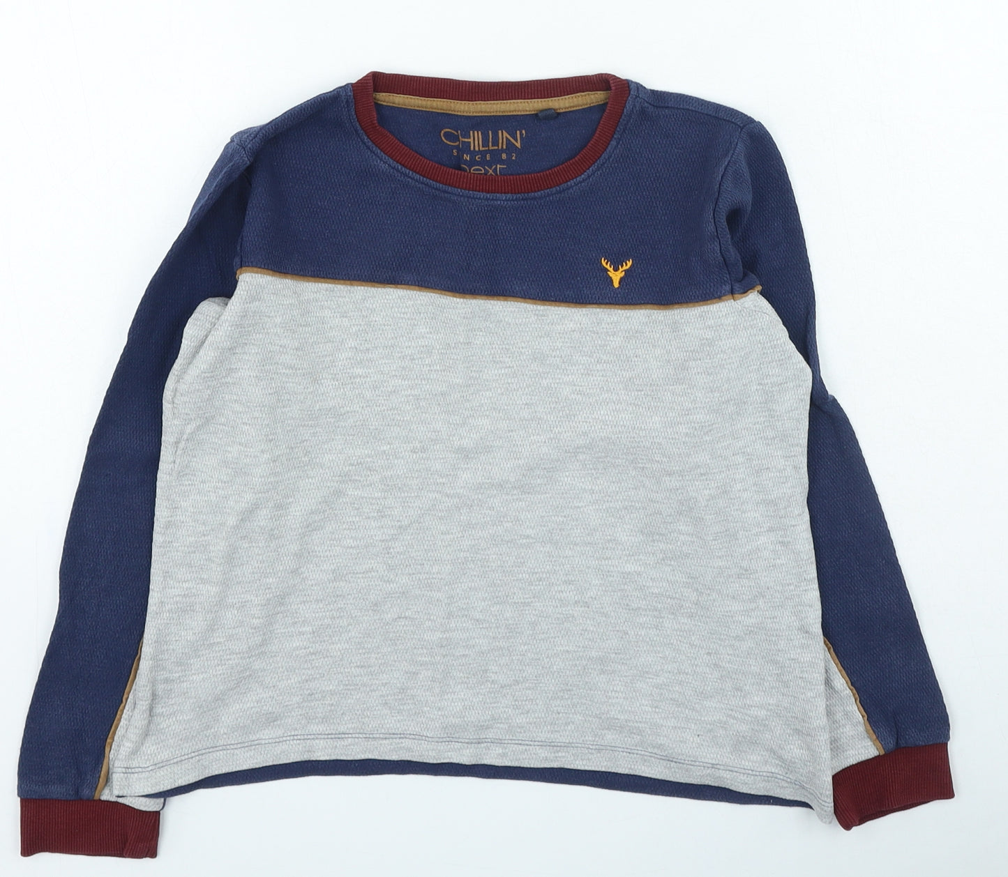 NEXT Boys Multicoloured Cotton Basic Casual Size 10 Years Round Neck Pullover