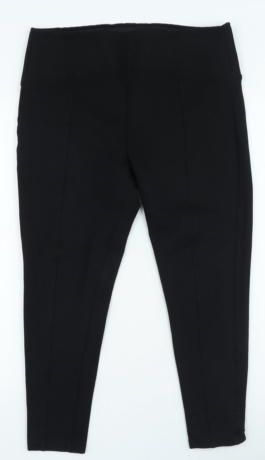 Marks and Spencer Womens Black Vinyl Jegging Leggings Size 16 L23 in
