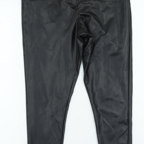 F&F Womens Black Polyester Jegging Jeans Size 10 L25 in Regular Zip