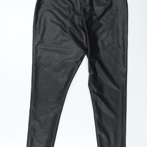 F&F Womens Black Polyester Jegging Jeans Size 10 L25 in Regular Zip