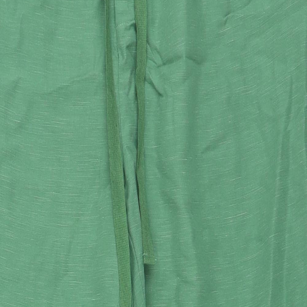 Gallery Womens Green Cotton Jogger Trousers Size M L25 in Regular Drawstring