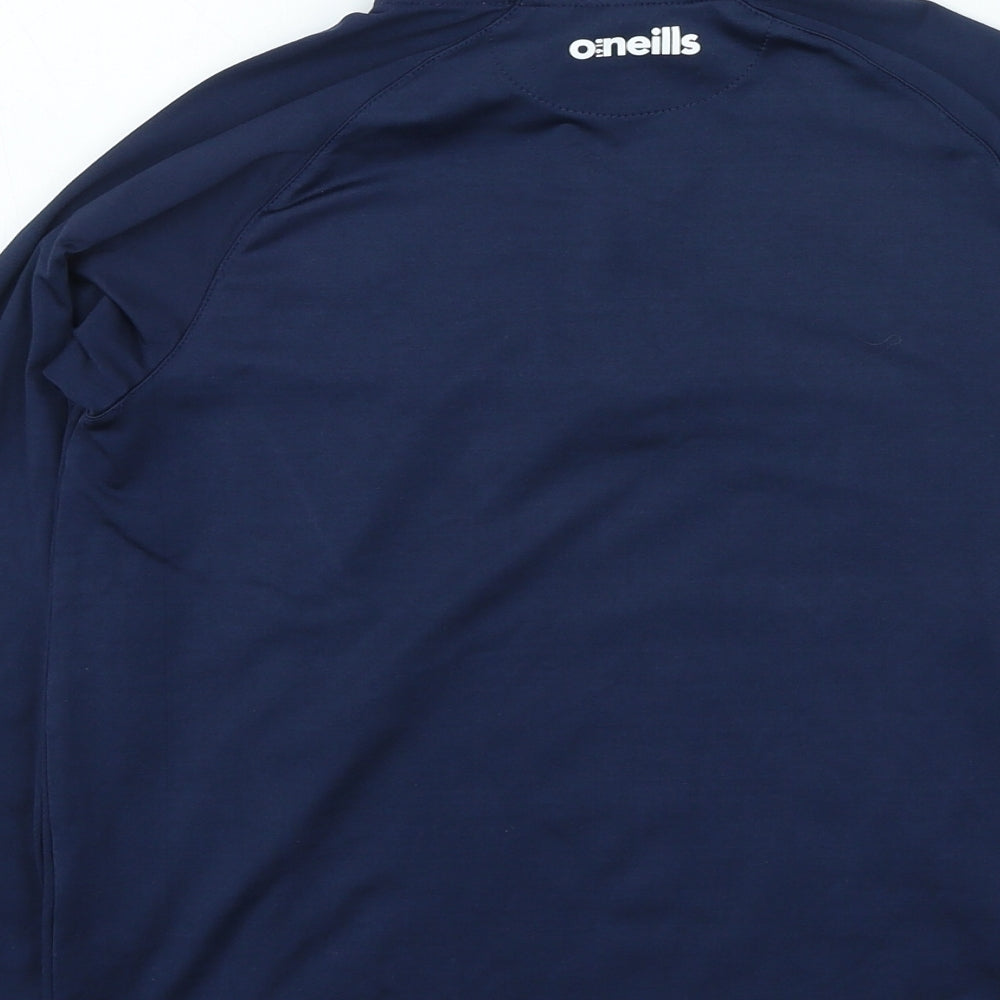o'neills Girls Blue High Neck Polyester Pullover Jumper Size 10-11 Years Zip
