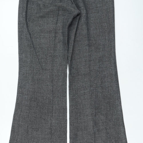 Hennes Womens Grey Polyester Trousers Size 38 in L27 in Regular Zip