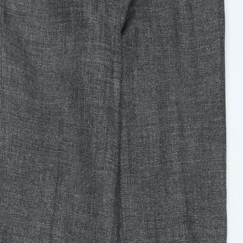 Hennes Womens Grey Polyester Trousers Size 38 in L27 in Regular Zip
