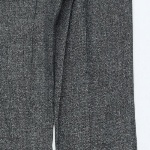 Hennes Womens Grey Polyester Trousers Size 38 in L27 in Regular Zip