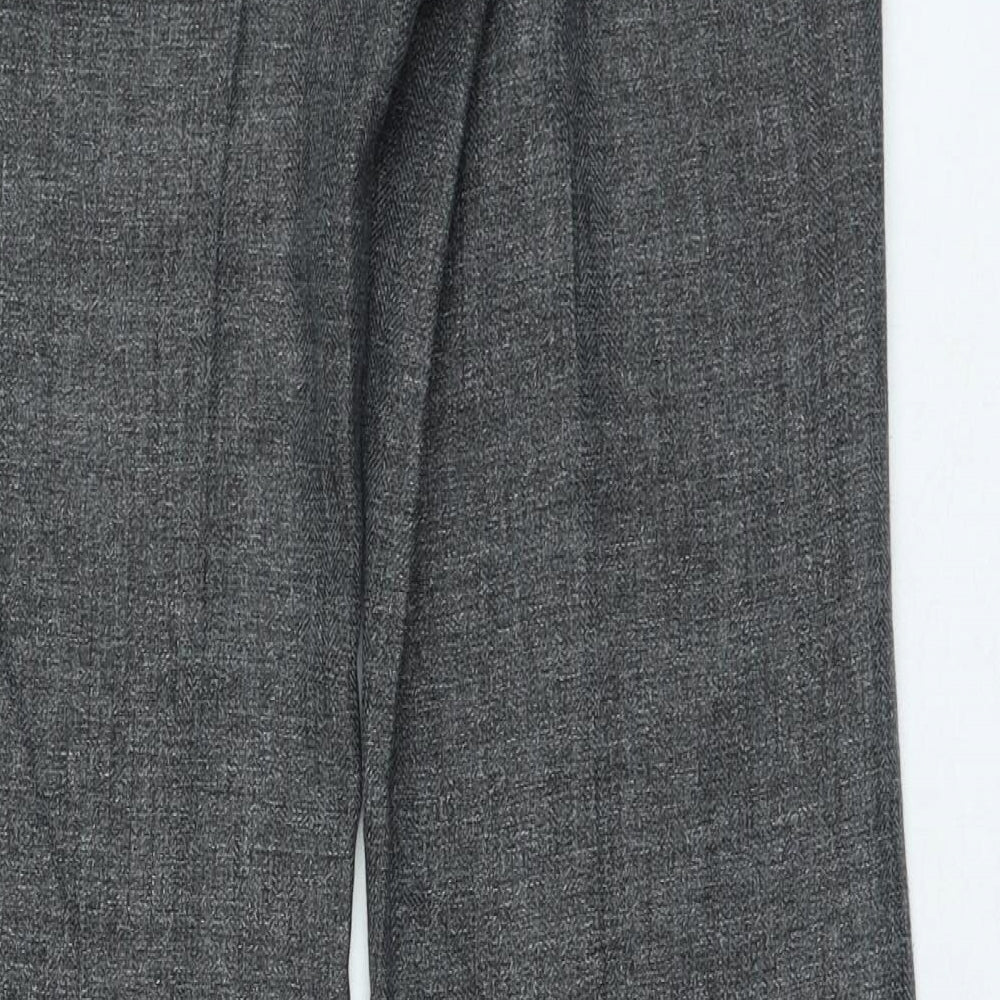 Hennes Womens Grey Polyester Trousers Size 38 in L27 in Regular Zip