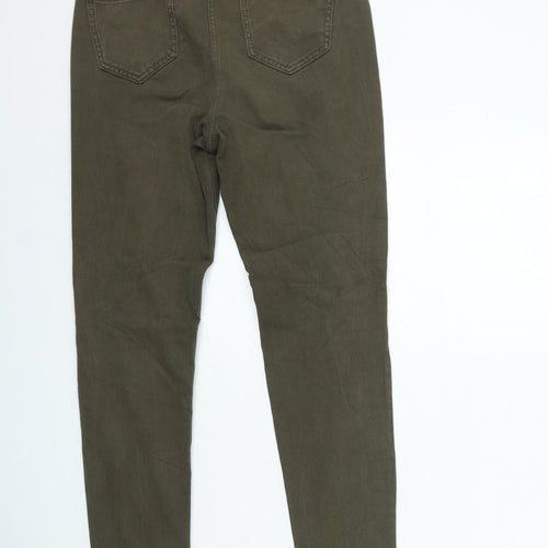 NEXT Womens Green Cotton Jegging Jeans Size 10 L25 in Regular Zip