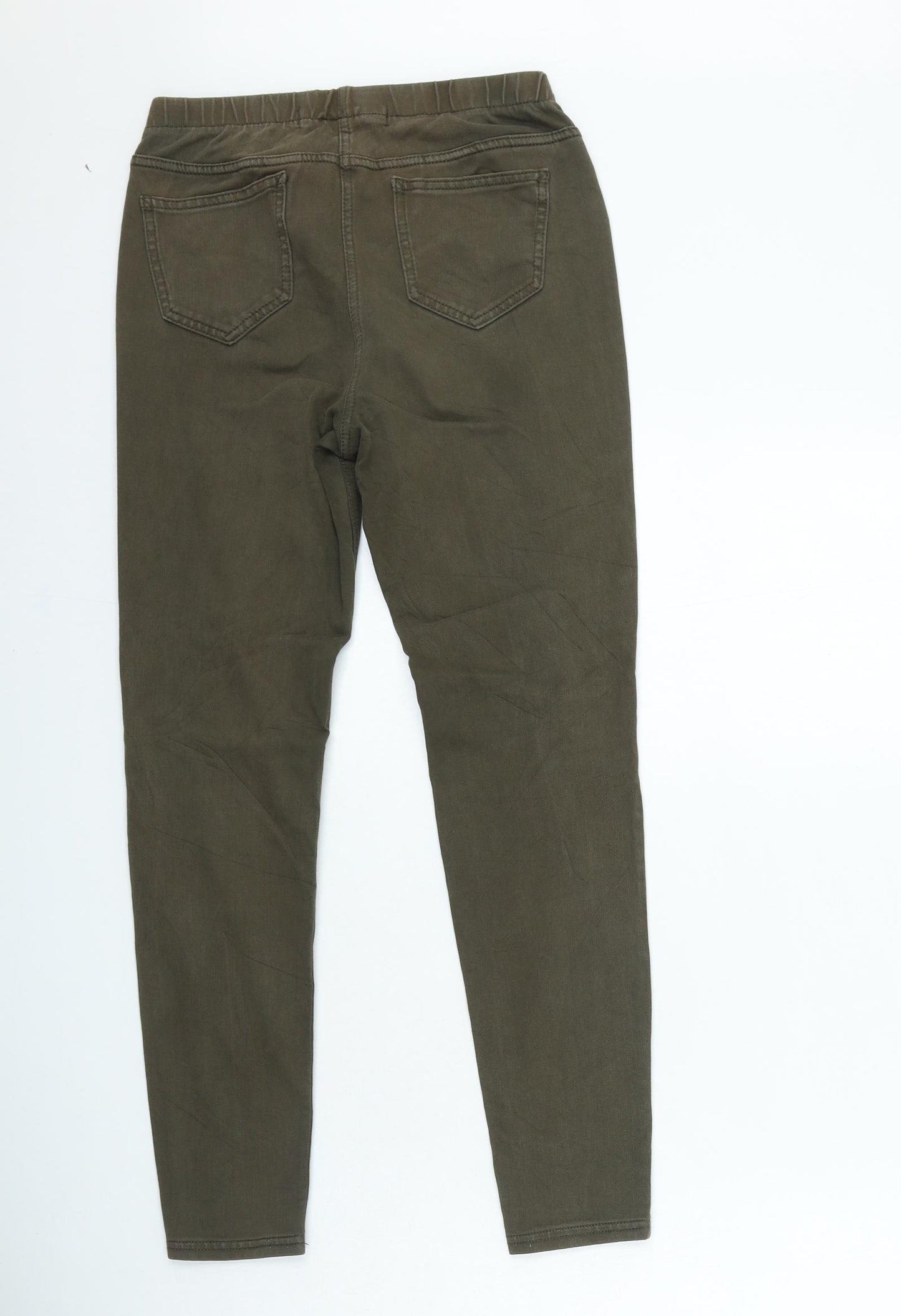 NEXT Womens Green Cotton Jegging Jeans Size 10 L25 in Regular Zip