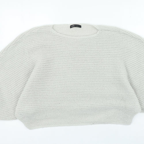 SheIn Womens Grey Round Neck Polyester Pullover Jumper Size M