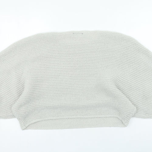 SheIn Womens Grey Round Neck Polyester Pullover Jumper Size M