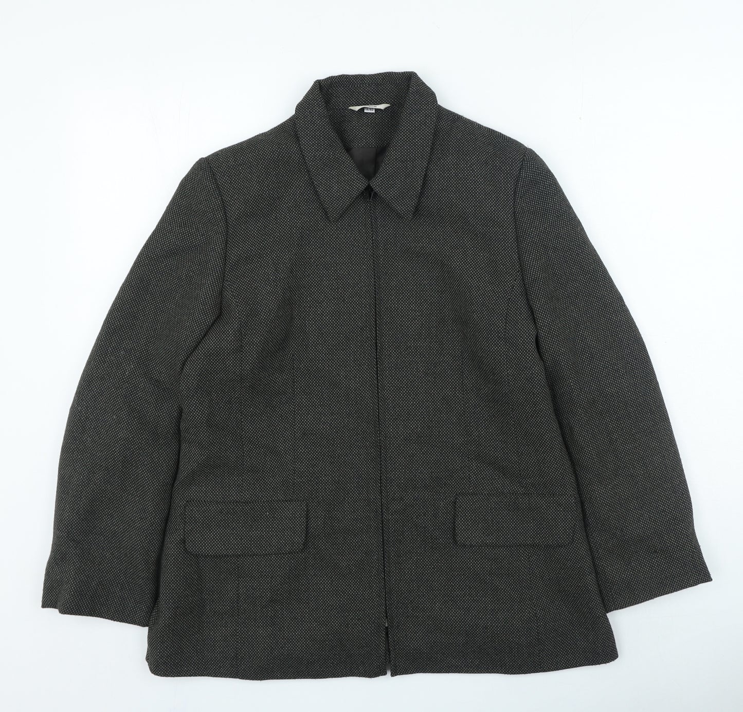 Klass Womens Grey Jacket Size 14 Zip