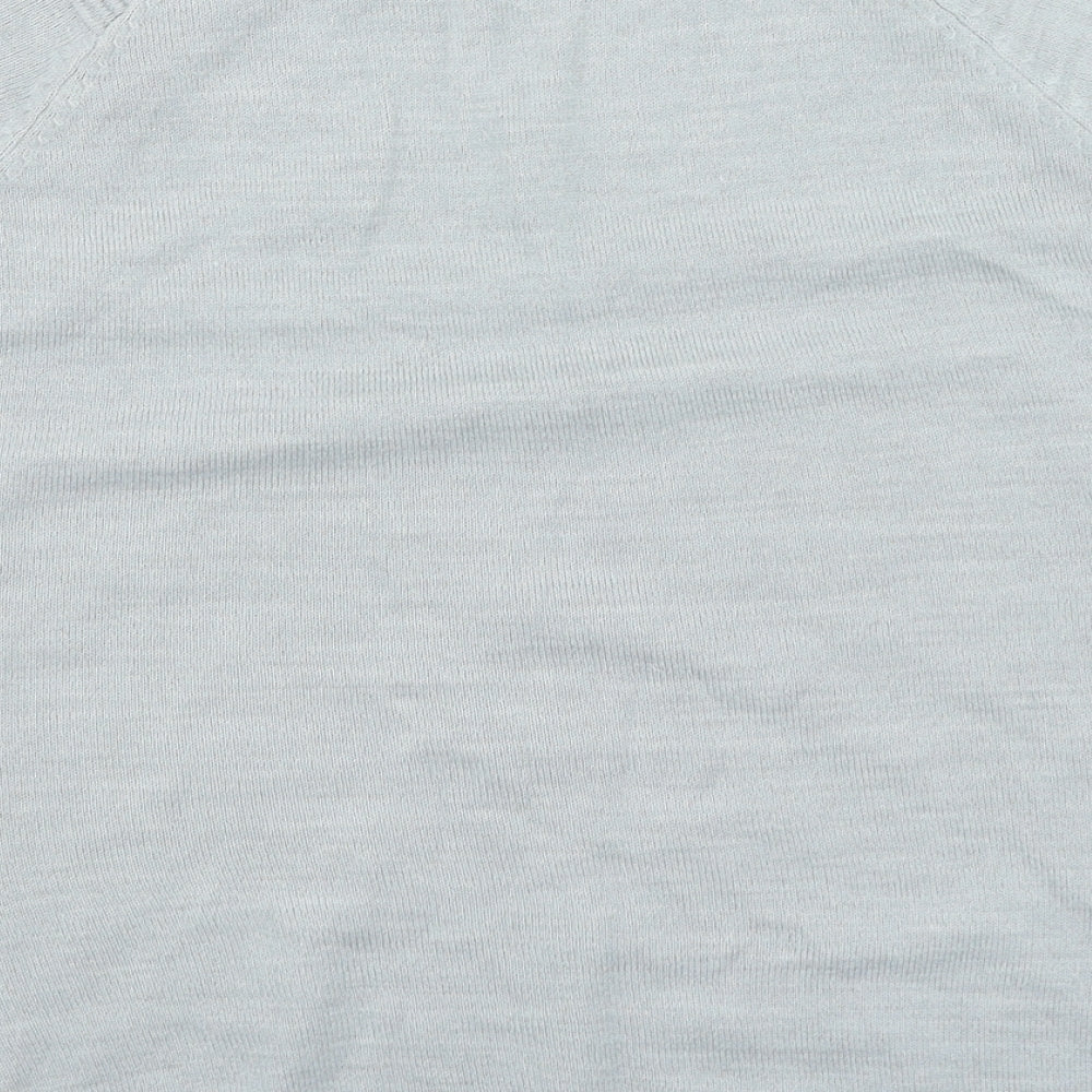 Marks and Spencer Womens Grey Round Neck Acrylic Pullover Jumper Size 14