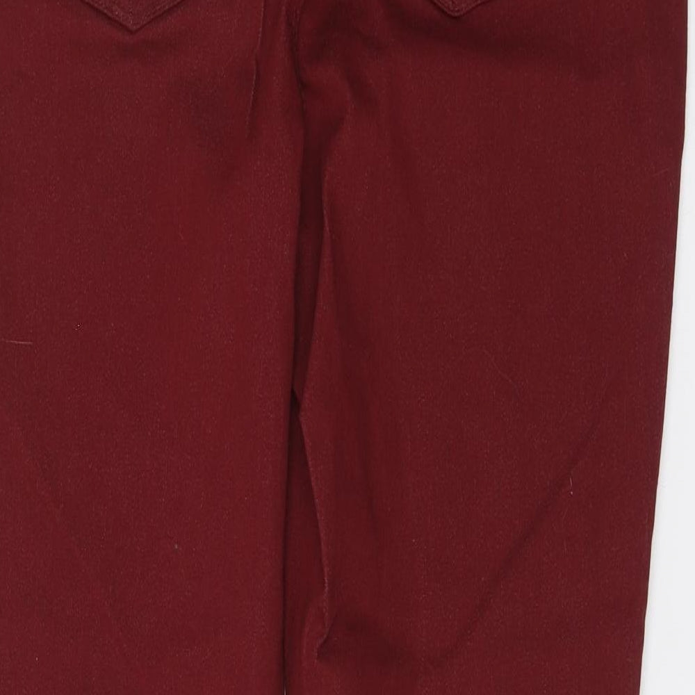 Pepco Womens Red Cotton Jegging Leggings Size 14 L28 in