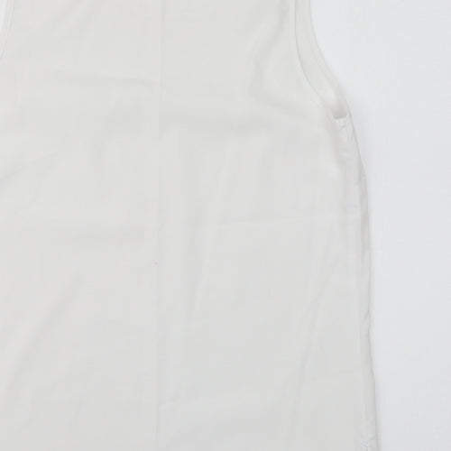H&M Womens White Polyester Basic Tank Size 12 Round Neck