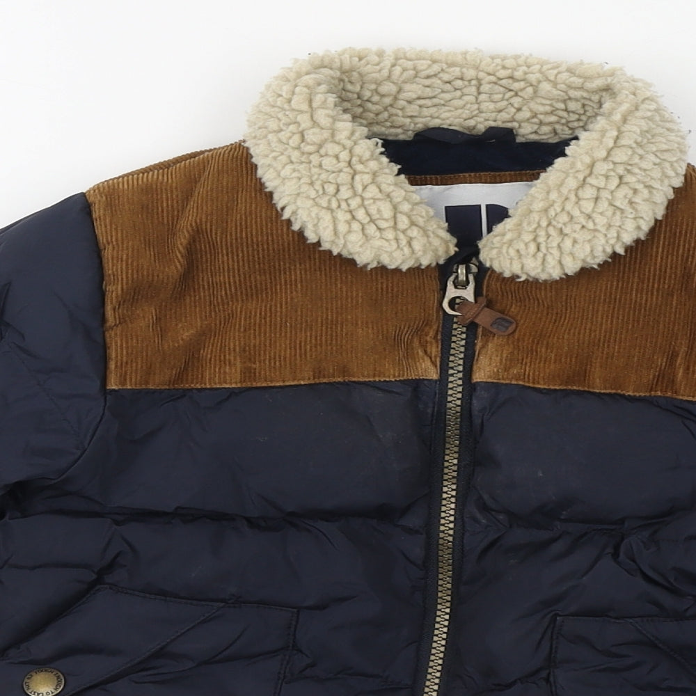 NEXT Boys Blue Puffer Jacket Jacket Size 3-4 Years Zip