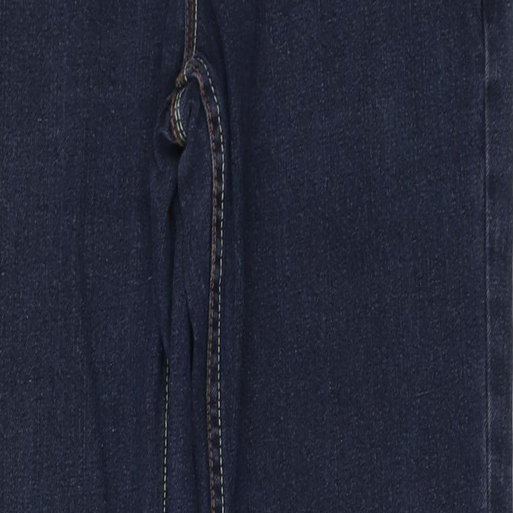 Fcuk Mens Blue Cotton Straight Jeans Size 32 L32 in Regular Button