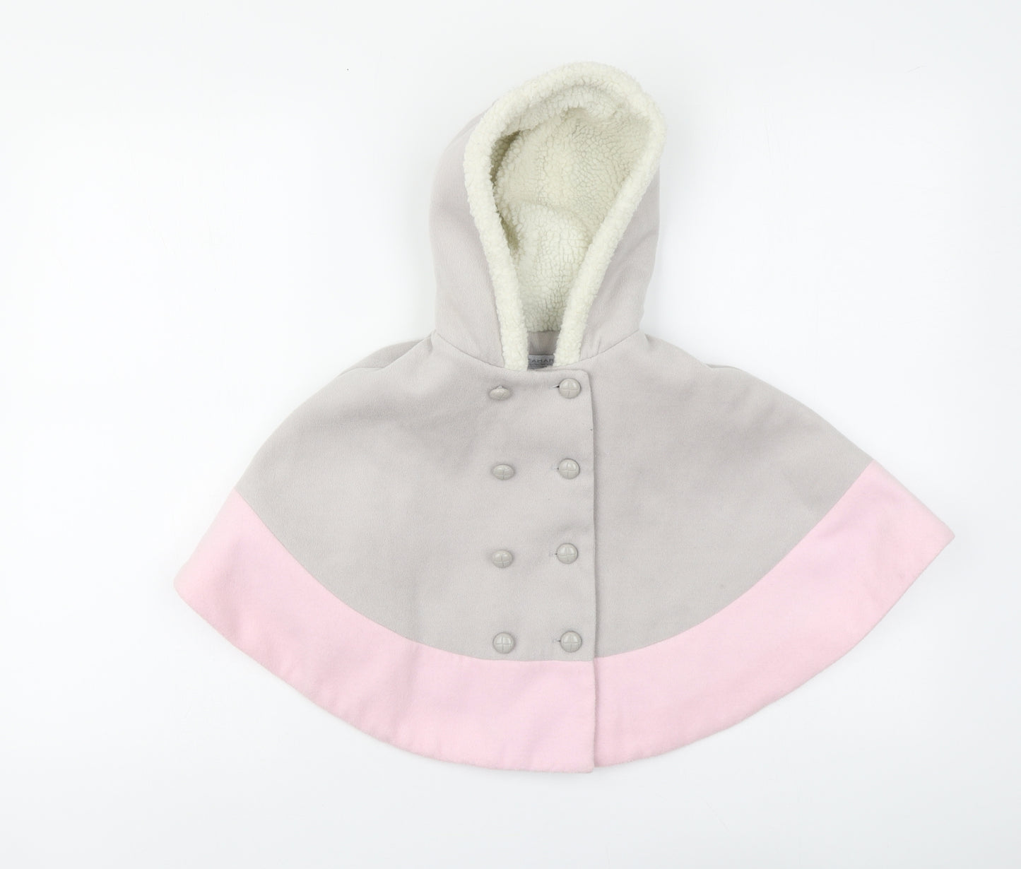 Tahari Girls Grey Jacket Poncho Size 18-24 Months Button