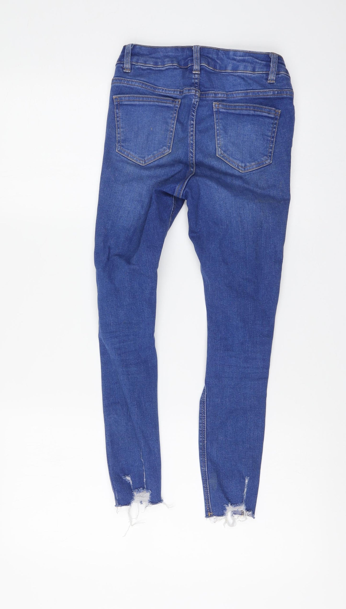 New Look Girls Blue Cotton Skinny Jeans Size 10 Years Regular Button