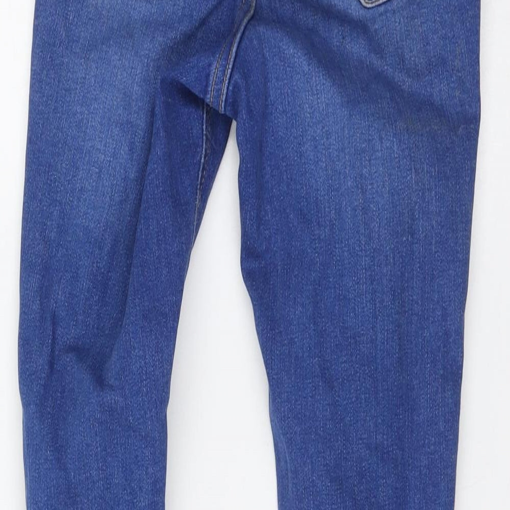 New Look Girls Blue Cotton Skinny Jeans Size 10 Years Regular Button