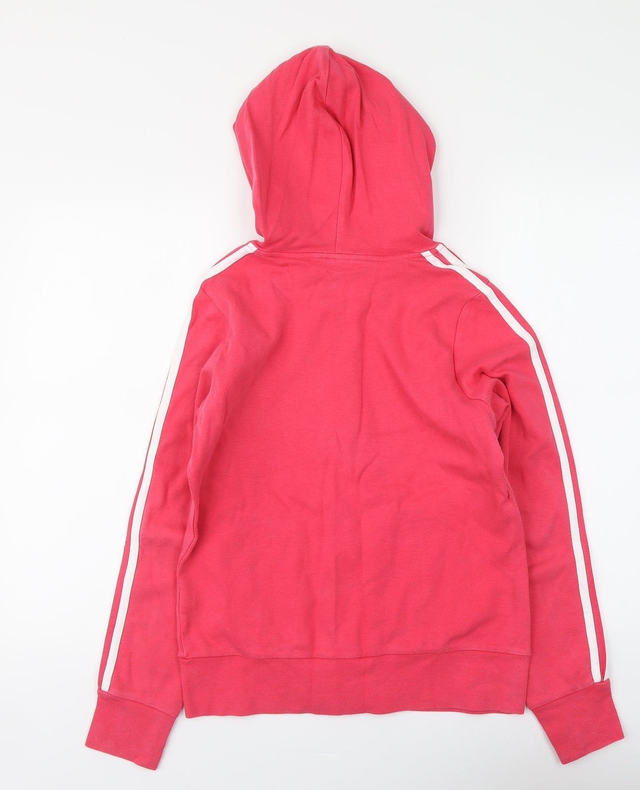 adidas Girls Pink Cotton Full Zip Hoodie Size 14 Years Zip