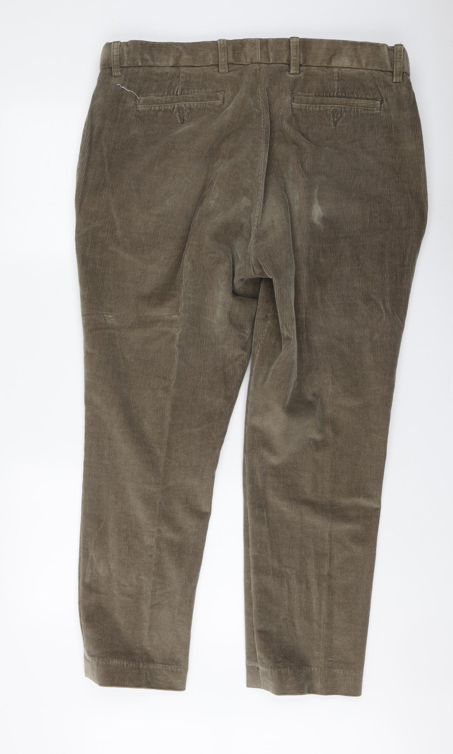 Dunnes Stores Mens Brown Cotton Straight Jeans Size 38 in L29 in Regular Button