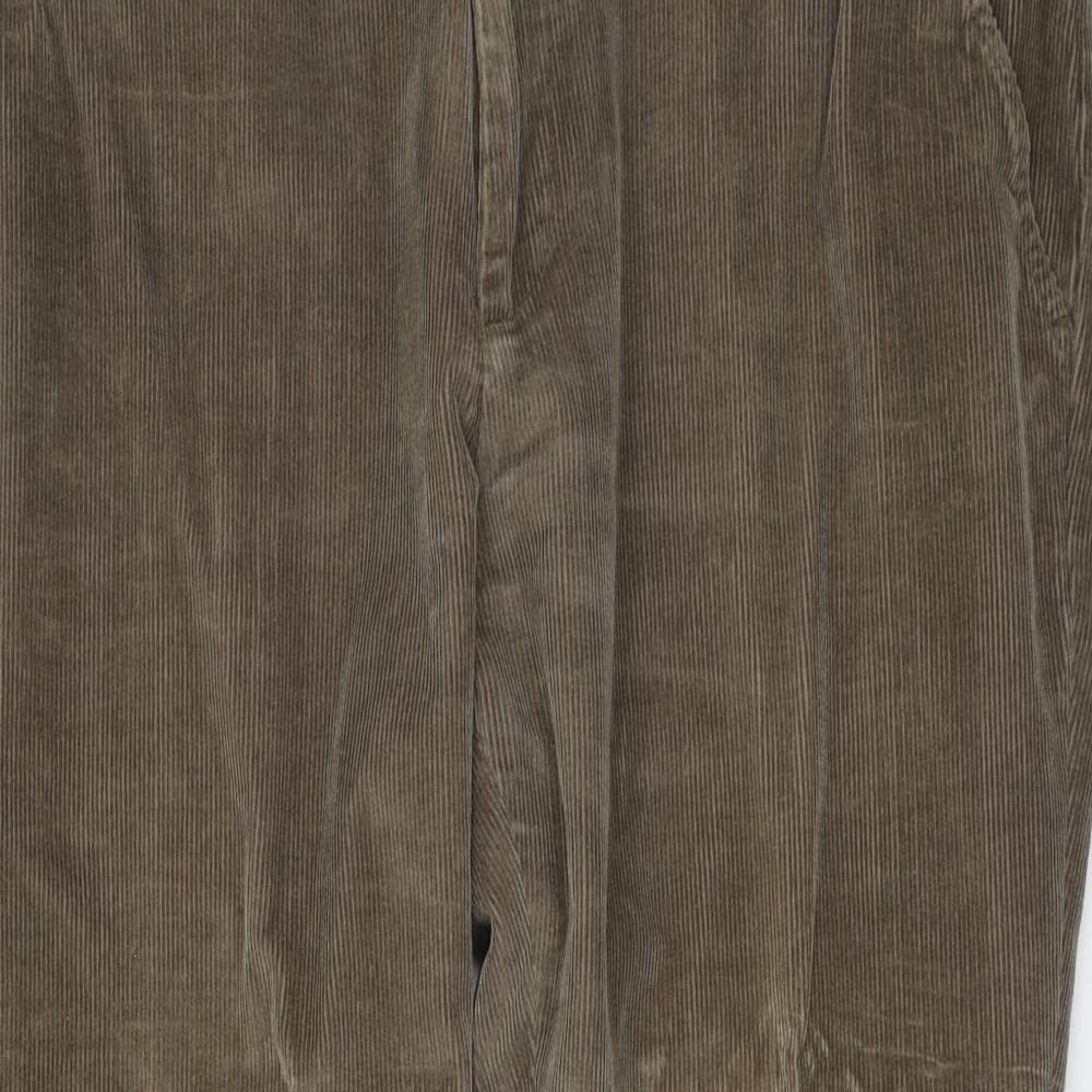Dunnes Stores Mens Brown Cotton Straight Jeans Size 38 in L29 in Regular Button