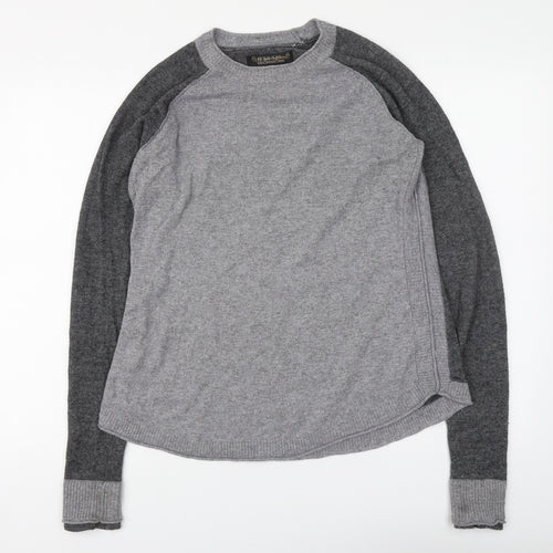 Noble Outfitters Womens Grey Round Neck Viscose Pullover Jumper Size L