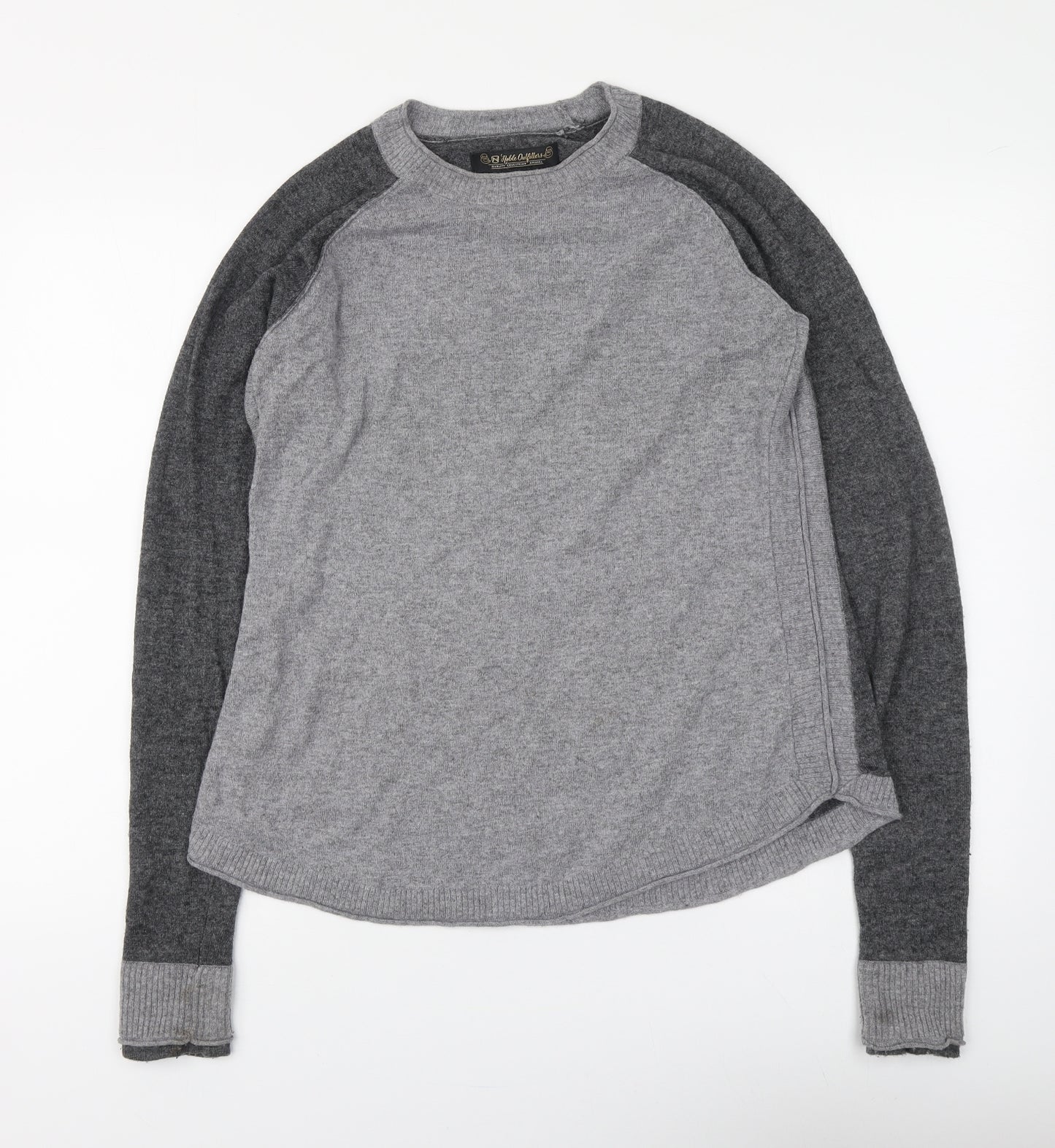 Noble Outfitters Womens Grey Round Neck Viscose Pullover Jumper Size L