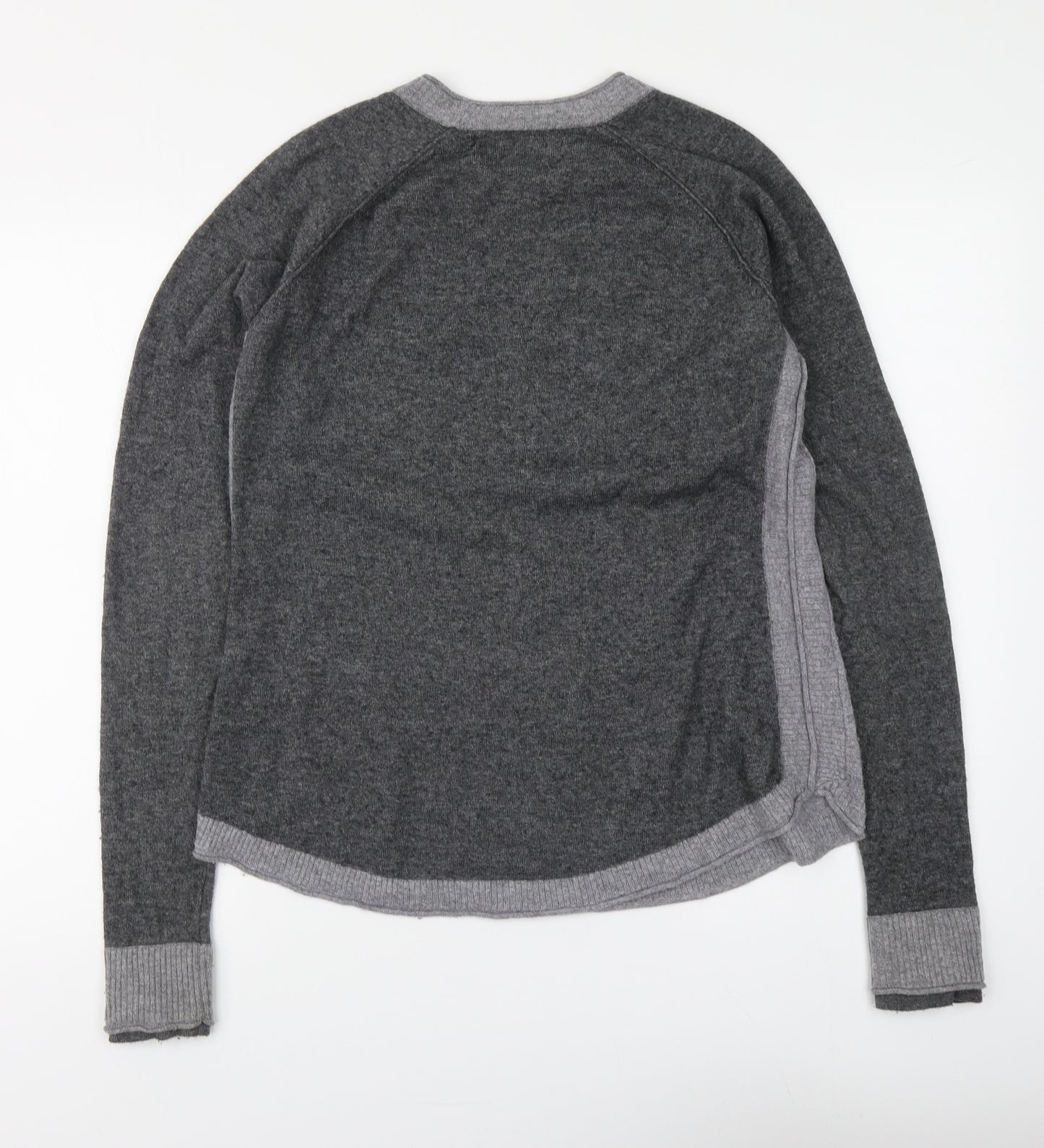 Noble Outfitters Womens Grey Round Neck Viscose Pullover Jumper Size L