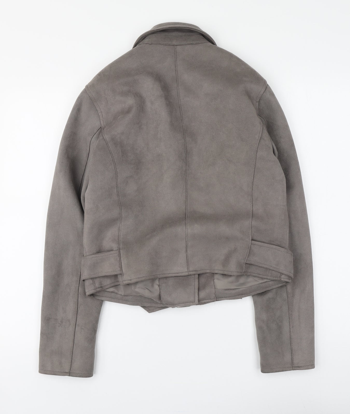 New Look Womens Grey Jacket Size 10 Zip