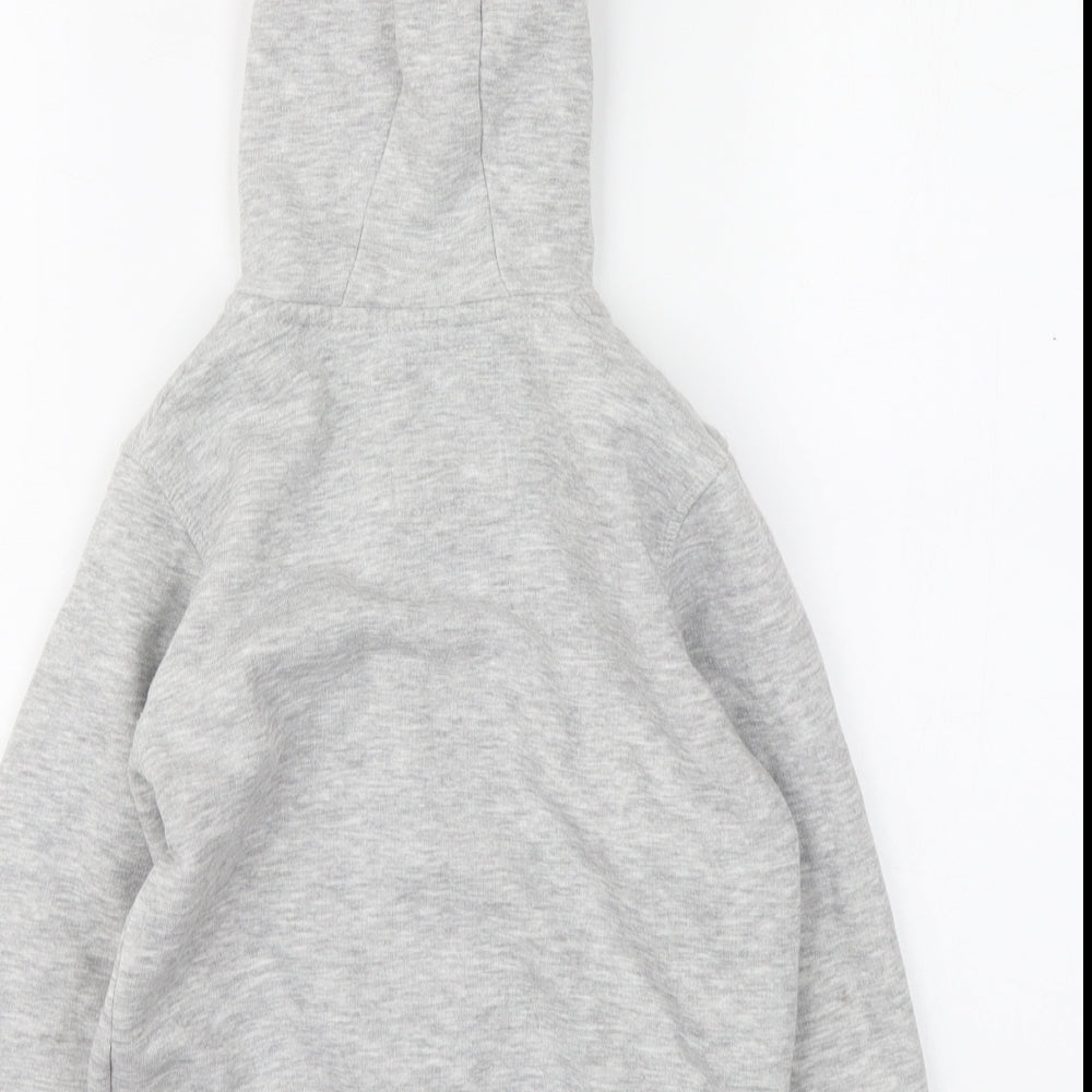 NEXT Boys Grey Cotton Full Zip Hoodie Size 4-5 Years Zip