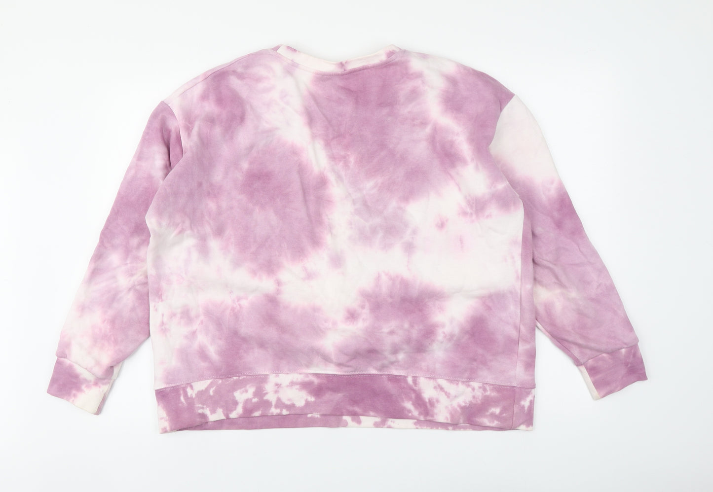 Dunnes Stores Womens Pink Cotton Pullover Sweatshirt Size L Pullover
